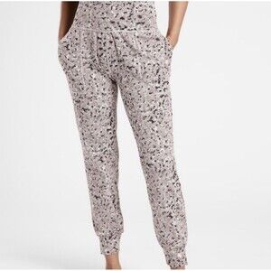 Athleta Women's Small Salutation Textured High Rise Joggers Gray/Black/White